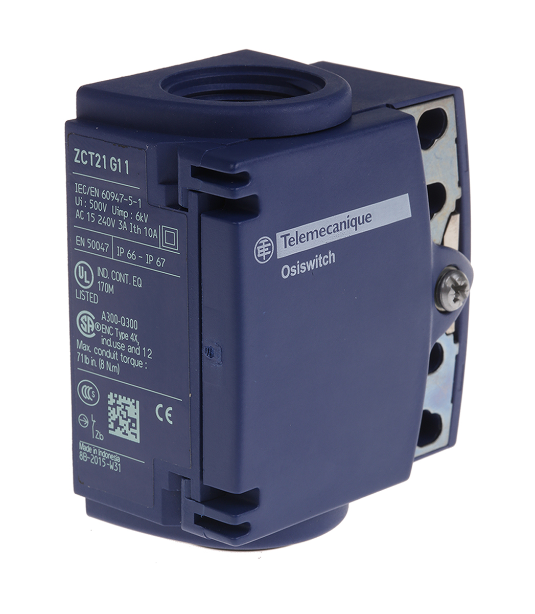 Telemecanique Sensors ZCT Series Limit Switch, NO/NC, IP66, IP67, DP, Plastic Housing, 240V ac Max, 10A Max