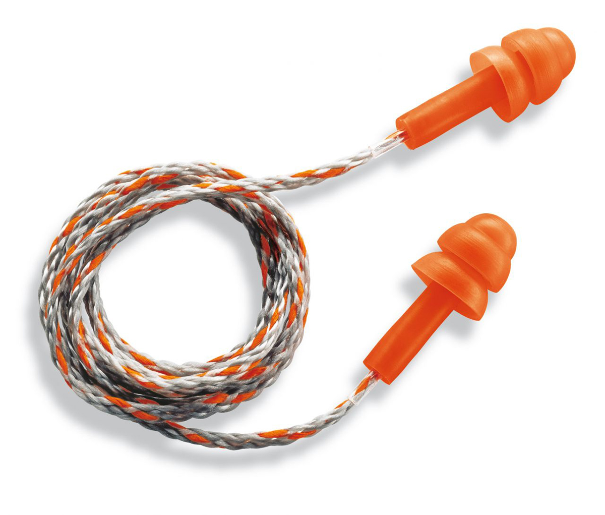 uvex uvex whisper Series Orange Reusable Corded Ear Plugs, 22dB Rated, 50 Pairs