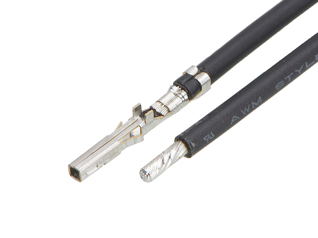 Molex Female Mini-Fit to Pre-Crimped Lead, 300mm, 20AWG, Black