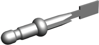 TE Connectivity AMP-IN Series Straight Stud Mount PCB Pin, 1 Contact(s), 1 Row, Shrouded