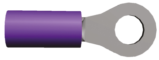 TE Connectivity, PIDG Insulated Ring Terminal, M3.5 Stud Size, 0.4mm² to 0.65mm² Wire Size, Purple, Red