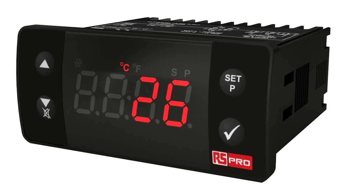 RS PRO Panel Mount On/Off Temperature Controller, 77 x 35mm 1 Input, 1 Output Relay, 230 V Supply Voltage ON/OFF