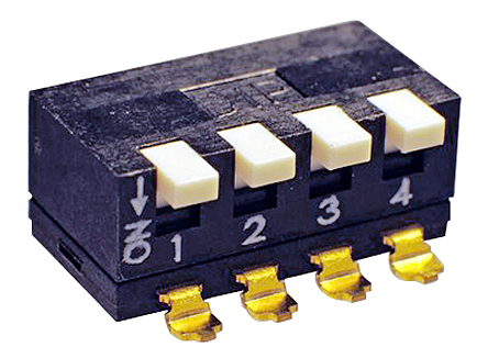 KNITTER-SWITCH 8 Way Surface Mount DIP Switch 8PST, Flat Actuator