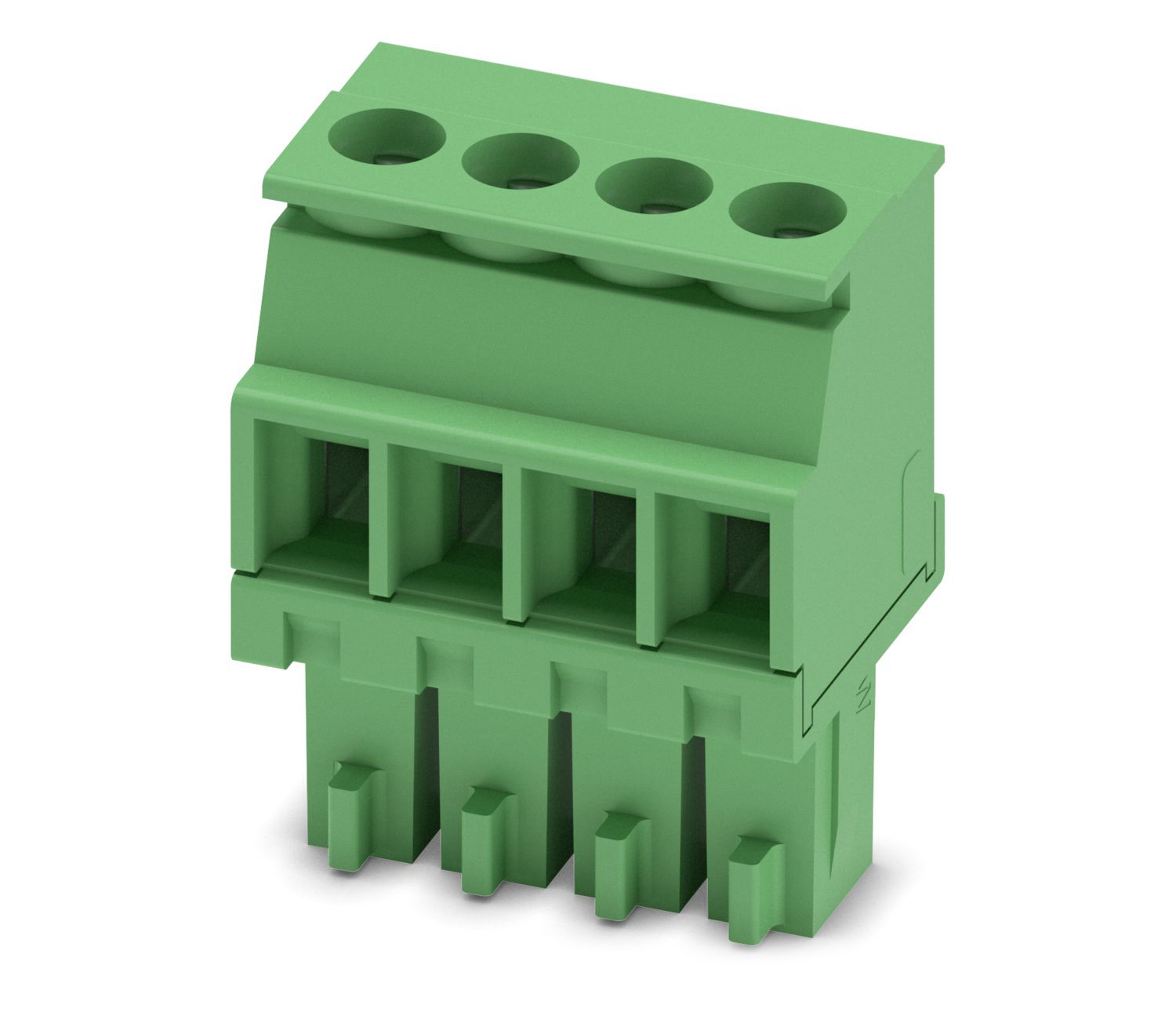 Phoenix Contact, 3.5mm Pitch, MCVR 1.5/ 4-ST-3.5, 4 Way, , Pluggable Terminal Block, Plug, Cable Mount, Screw