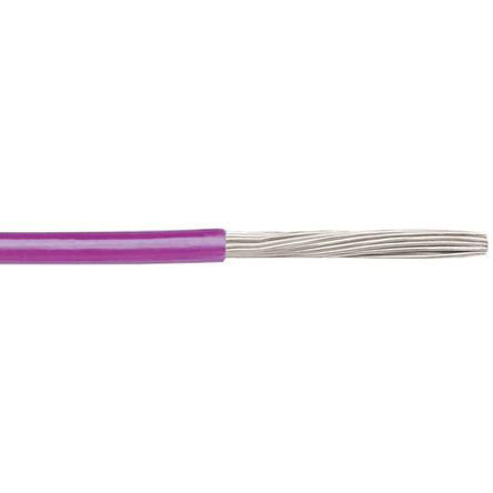 Alpha Wire Ecogen Ecowire Series Purple 5.2 mm² Hook Up Wire, 10 AWG, 105/0.25 mm, 30m, MPPE Insulation, 6719 VI005