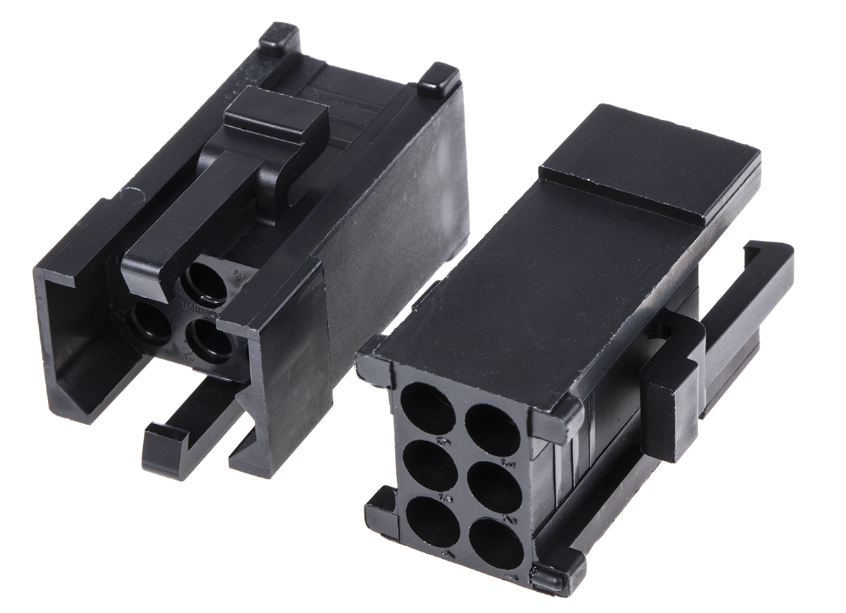 ITT Cannon, Trident Male Connector Housing, 5.08mm Pitch, 6 Way, 2 Row