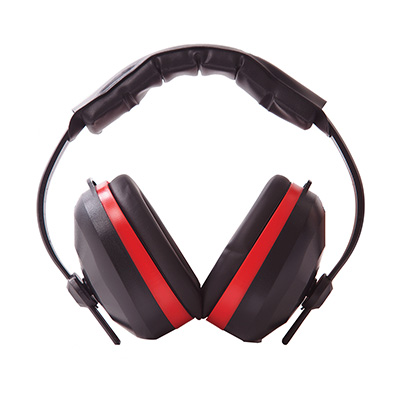 Portwest PW43 Ear Defender with Headband, 32dB, Black, Red