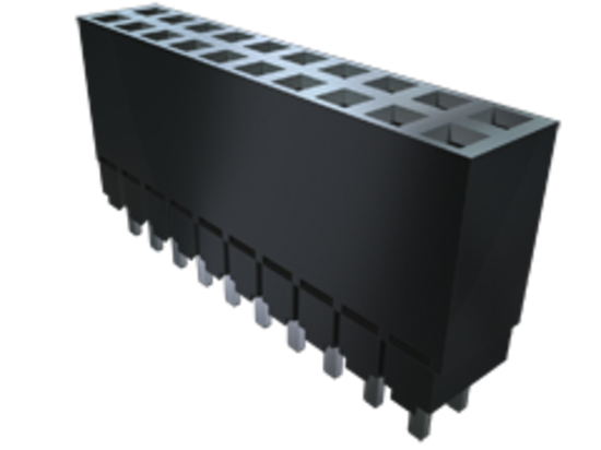 Samtec ESW Series Straight Through Hole Mount PCB Socket, 40-Contact, 2-Row, 2.54mm Pitch, Solder Termination