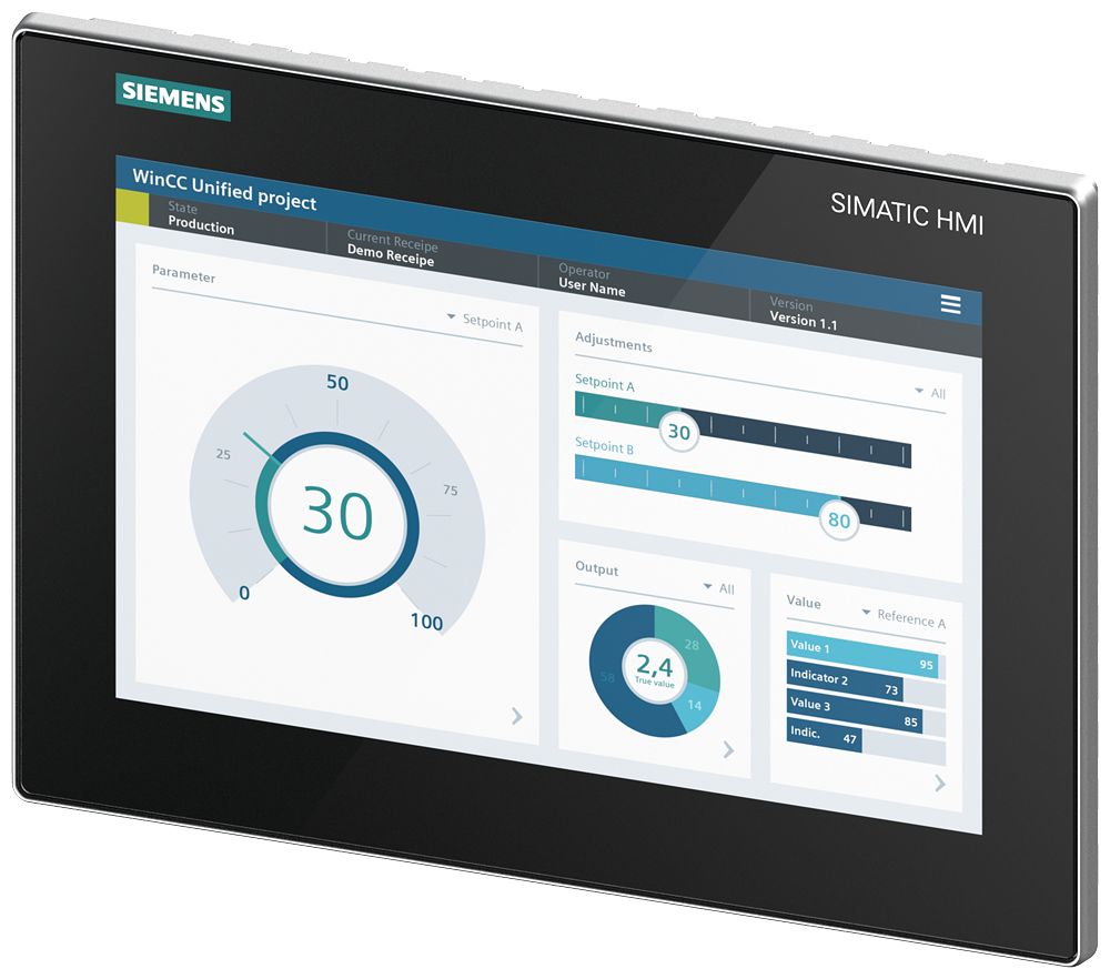 Siemens SIMATIC Series MTP1200 Unified Comfort HMI Panel - 12.1 in, TFT Display, 1280 x 800