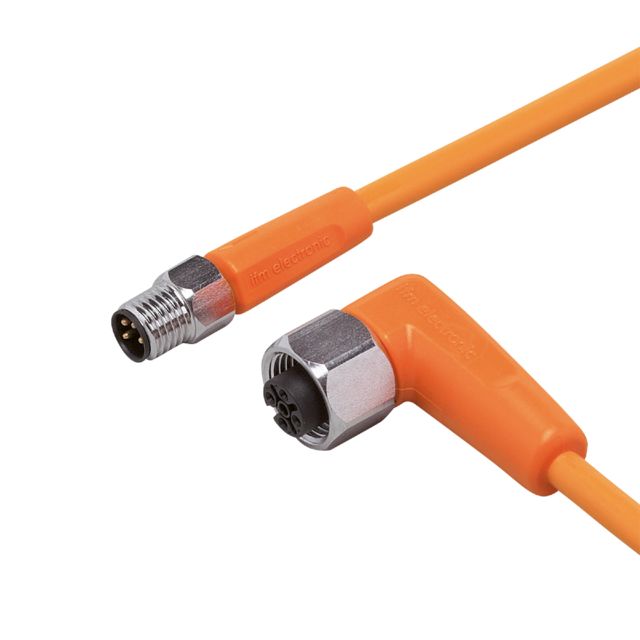 ifm electronic Male 1 way M8 to Female 1 way M12 Sensor Actuator Cable, 0.3 m