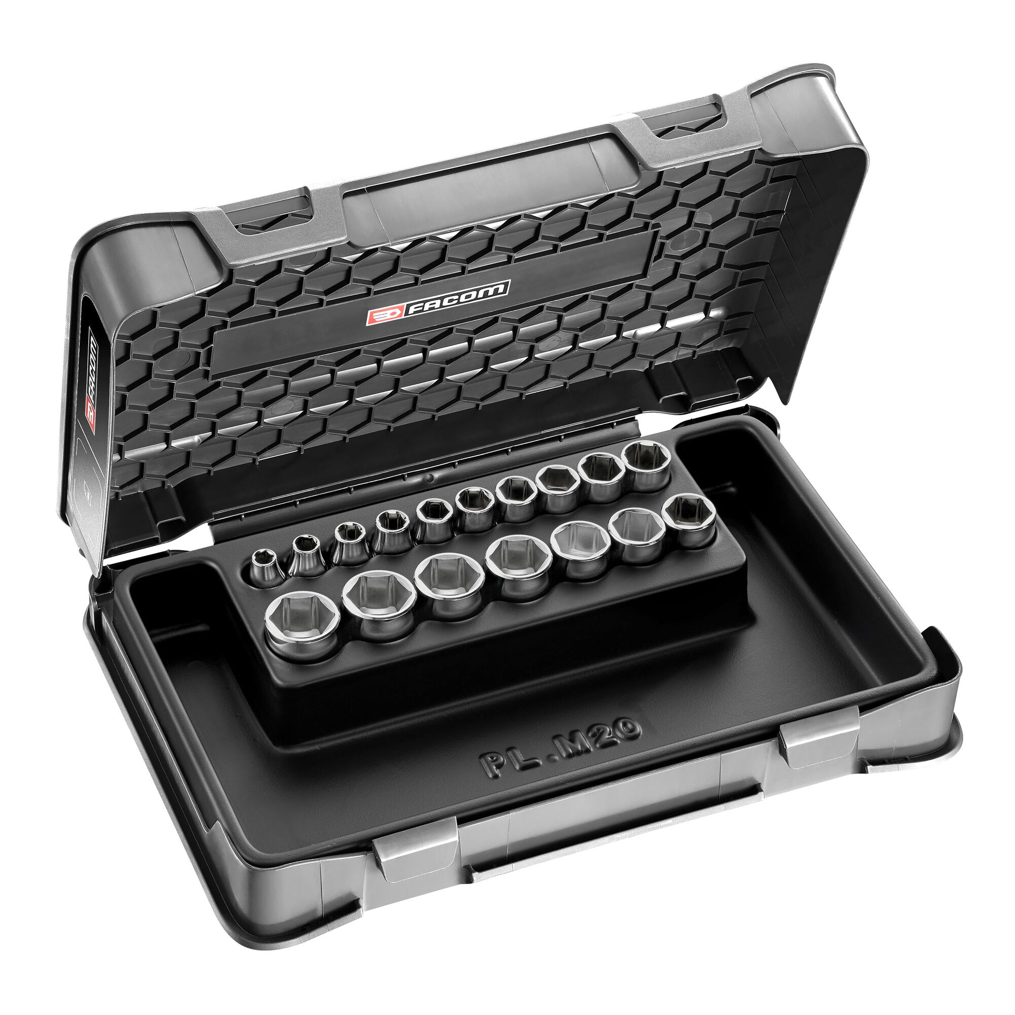 Facom 17-Piece Metric 3/8 in Standard Socket Set, 6 point