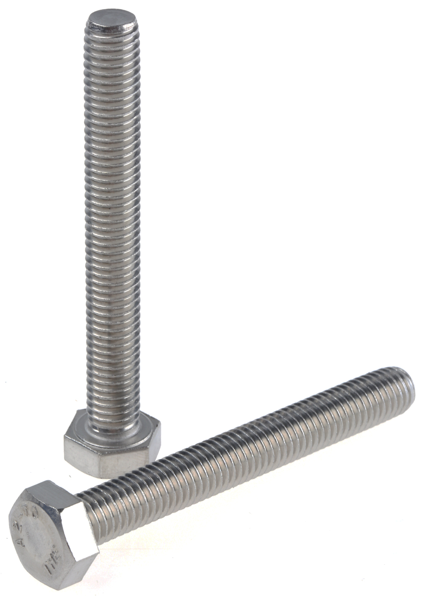 RS PRO Plain Stainless Steel, Hex Bolt, M8 x 65mm