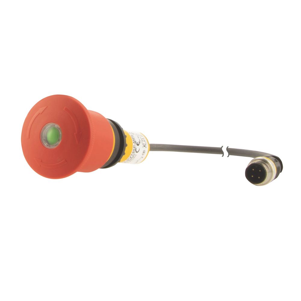 Eaton C22 Moeller Series Series Turn to Release Emergency Stop Push Button, 22.5mm Cutout, 2 N/C