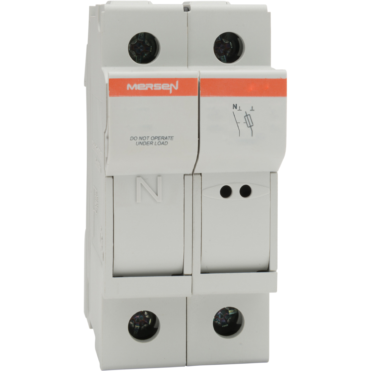 Mersen 25A Rail Mount Fuse Holder for 8 x 31mm Fuse, 1P+N, 400V ac