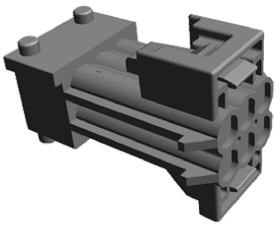 TE Connectivity, Timer Automotive Connector Plug Grey Panel Mount 6 Way 2-962349-1