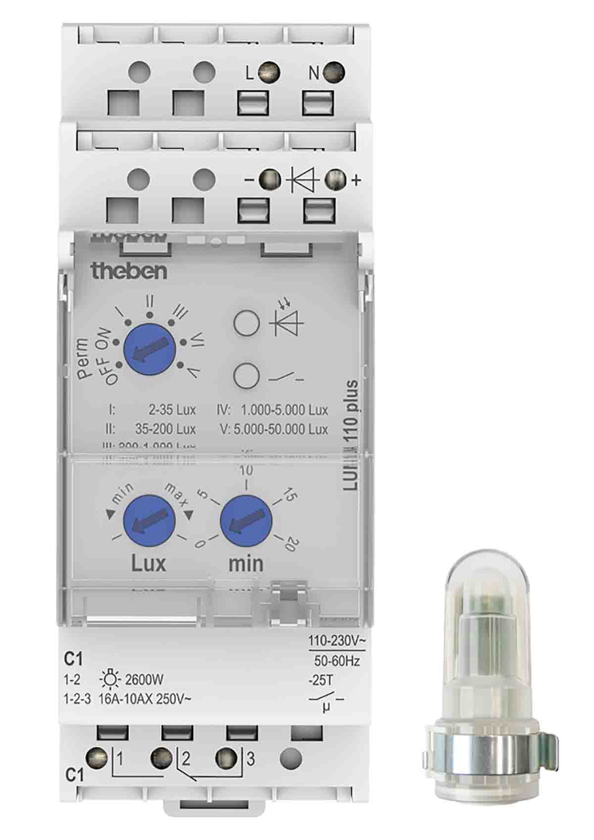 Theben Analogue Twilight Switch 110 → 230 V ac, 1-Channel