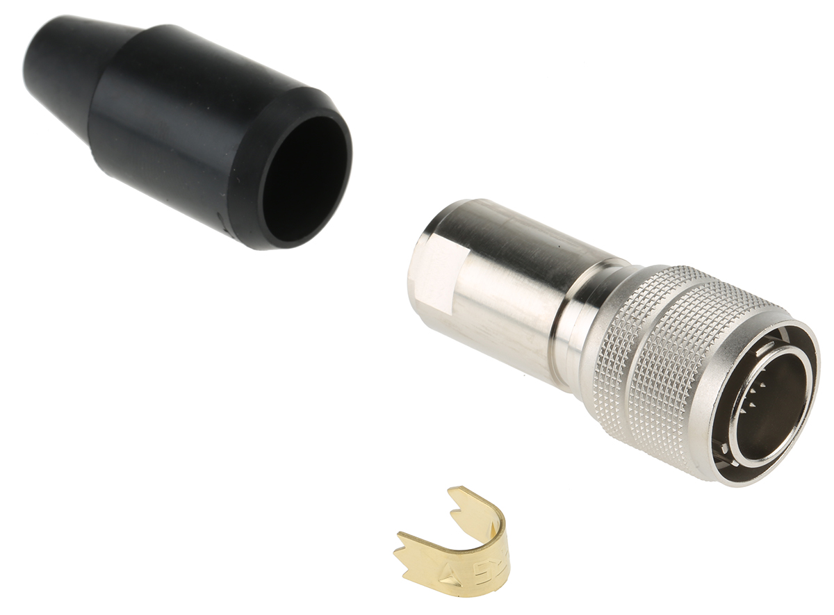 Hirose Circular Connector, 20 Contacts, Cable, Miniature Connector, Plug, Male, HR10 Series