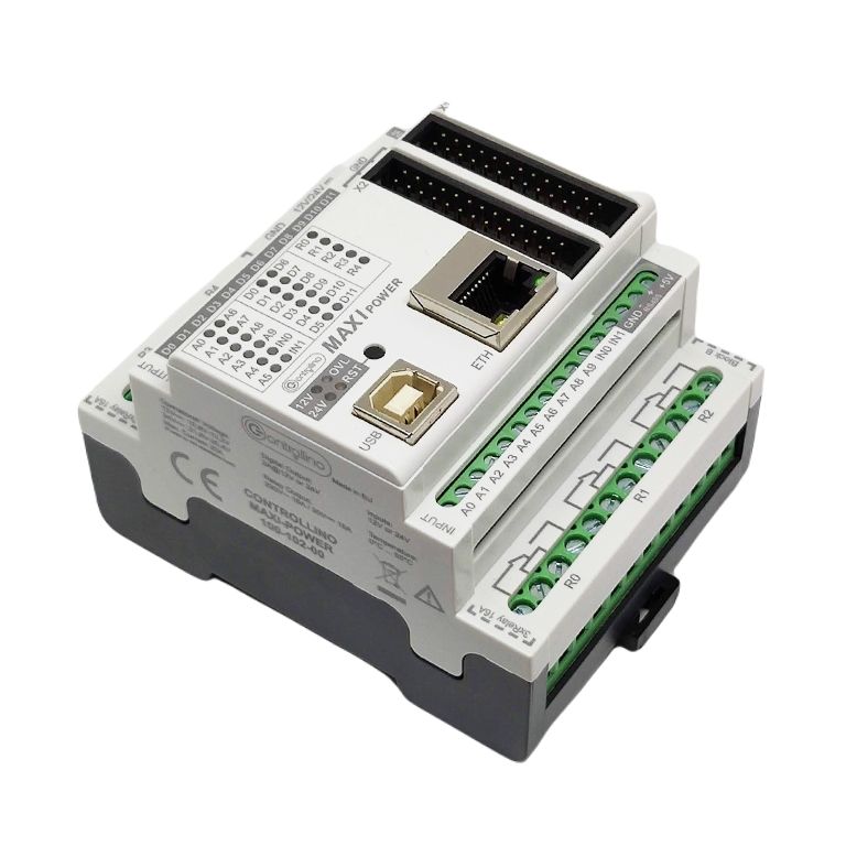 Controllino Controllino MAXI Power Series Controller for Use with Top Hat Rail, 12 or 24 V dc Supply, Relay Output,