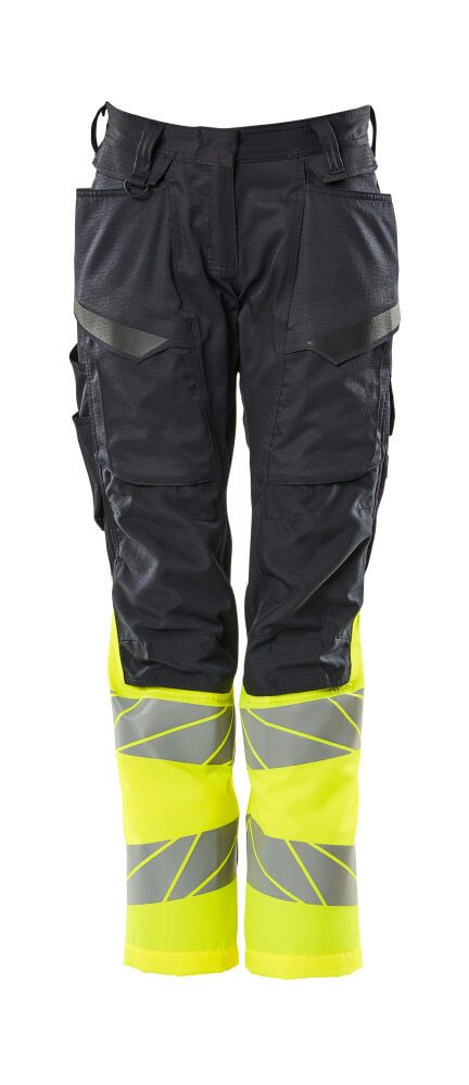 Mascot Workwear 19678-236 Dark Navy Hi Vis Trouser Lightweight 104 cm 104 cm Leg Length 82cm