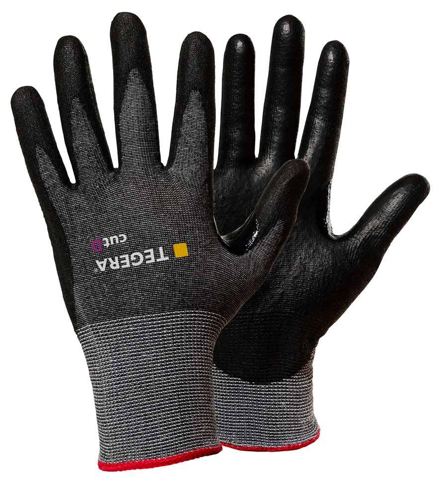 Tegera Grey High Performance Polyethylene, Nylon, Spandex, Stainless Steel Fibre Yarn Work Gloves, Size 7, Polyurethane