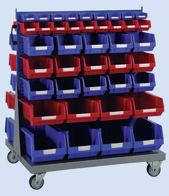 RS PRO PP Storage Bin x 1000mm x 1200mm, Blue, Silver