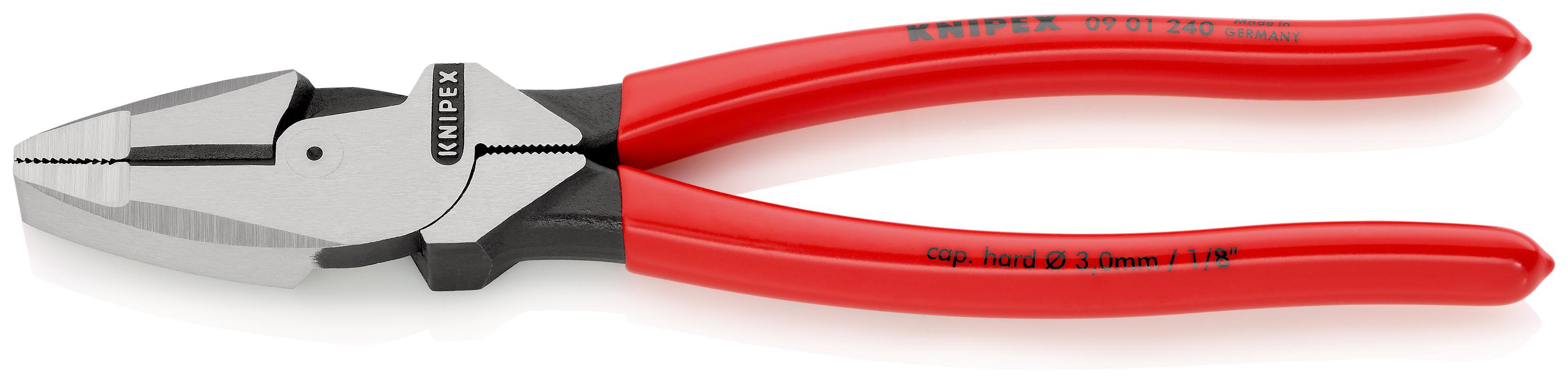 Knipex Pliers, 240 mm Overall, Straight Tip
