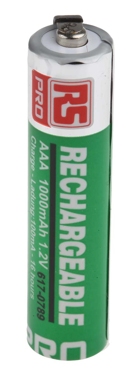 RS PRO NiMH Rechargeable AAA Battery, 1Ah, 1.2V