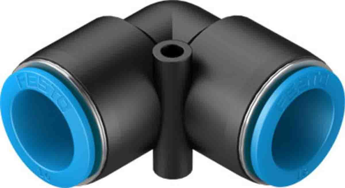 Festo QS Series Elbow Tube-toTube Adaptor, Push In 16 mm to Push In 16 mm, Tube-to-Tube Connection Style, 133194