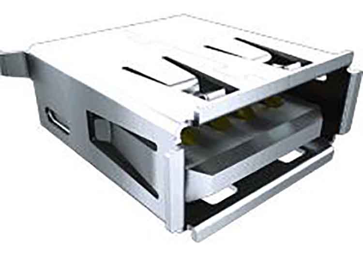 Samtec, Through Hole, Socket- Single Port Type A 2.0 USB Connector