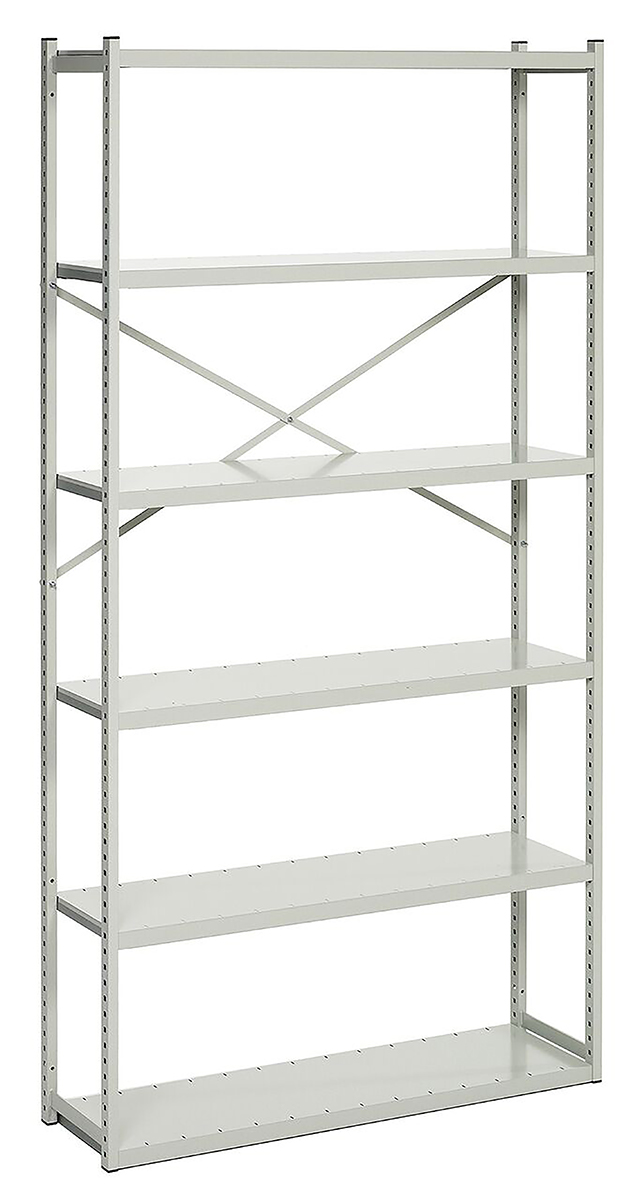 Treston Grey 6 Shelf Steel Storage Rack System Shelving Unit, 2000mm x 1000mm, 400mm, 150 kg/Shelf, 1000 kg/Part Load