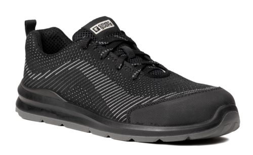 Coverguard MILERITE Unisex Black, Grey Steel Toe Capped Low safety shoes, UK 10, EU 44