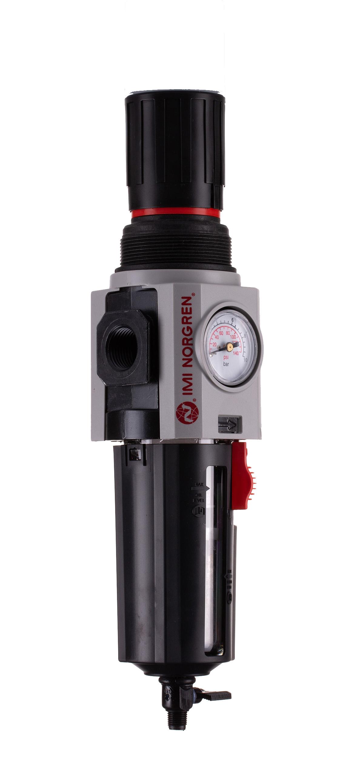 Norgren Excelon Plus Polycarbonate Filter Regulator, 5μm, G 1/2, Manual, 10 bar