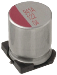 Nichicon 82μF Polymer Aluminium Solid Electrolytic Capacitor 16V dc, Surface Mount - RPS1C820MCN1GS