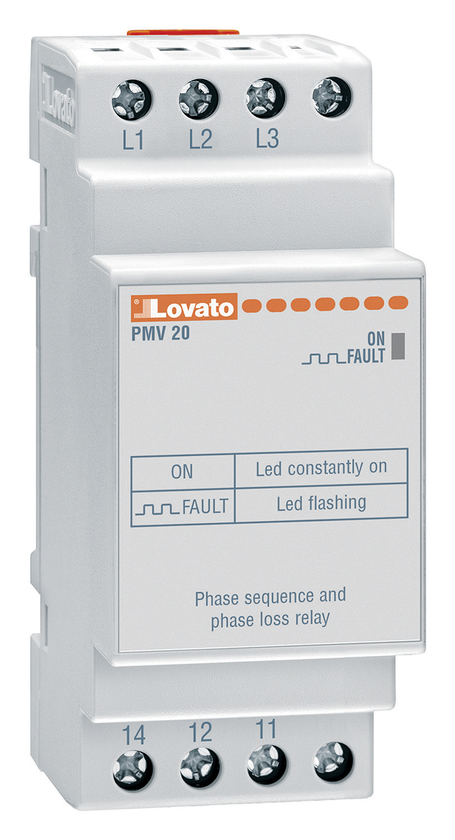 Lovato Voltage Monitoring Relay, 3 Phase, SPDT, Maximum of 400V ac, DIN Rail