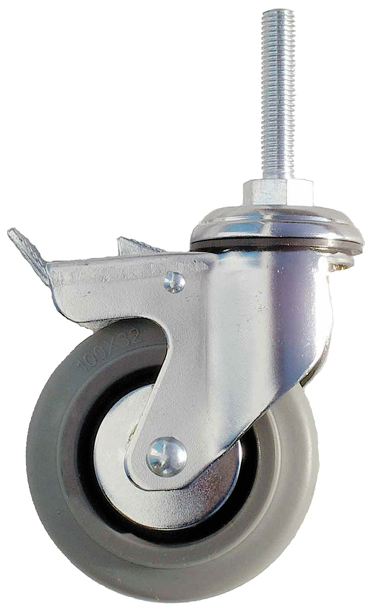 Guitel Hervieu Braked Swivel Castor Wheel, 90kg Capacity, 125mm Wheel