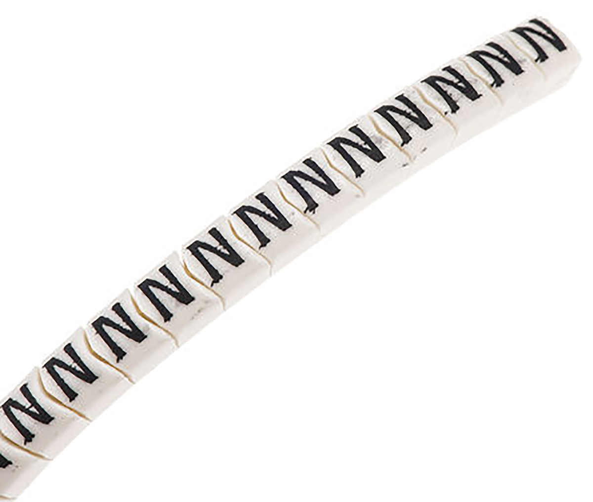 HellermannTyton HGDC Slide On Cable Markers, Black on White, Pre-printed "N", 1 → 3mm Cable, 901-10551