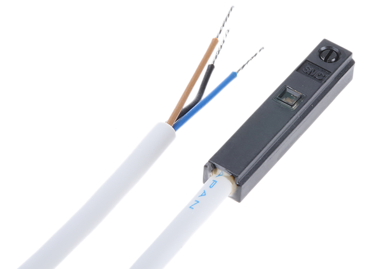 SMC MGP, MLGP Series Solid State Switch, 3m Fly Lead, Groove Mounted