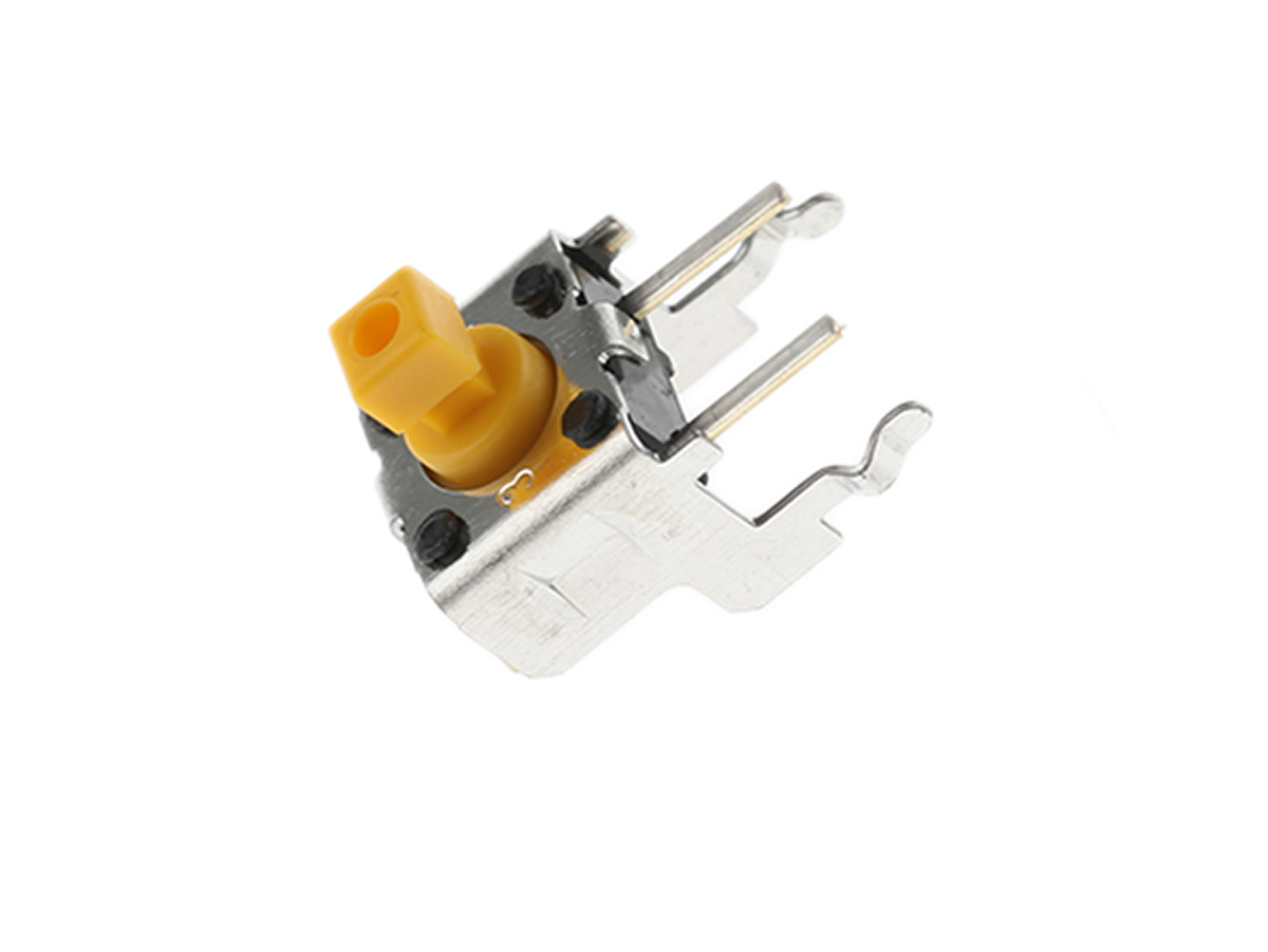Omron Yellow Plunger Tactile Switch, SPST 50 mA @ 24 V dc Through Hole