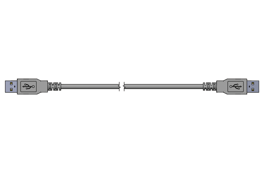 CONEC USB 2.0, Male USB A to Male USB A, 3m