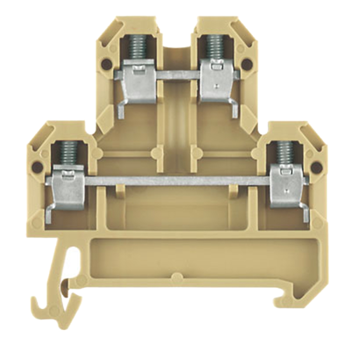 Weidmuller 0527660000 SAK Series Beige, Yellow, 4mm², Double-Level, Screw Termination, ATEX, IECEx