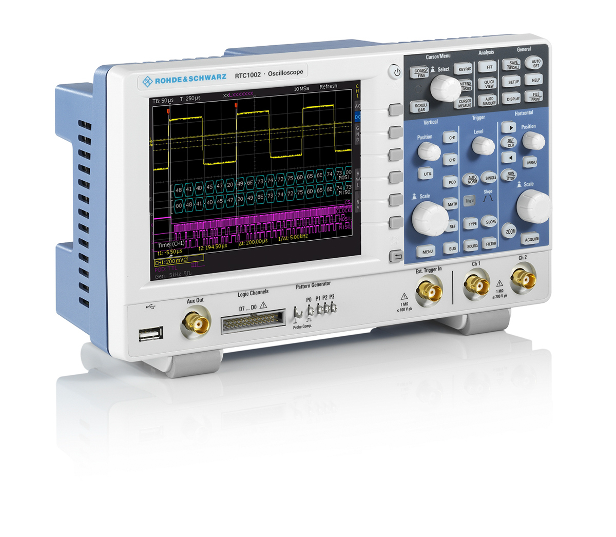 Rohde & Schwarz RTC1002 RTC1000 Series, 300MHz Bench Oscilloscope, 2 Analogue Channels - RS Calibrated