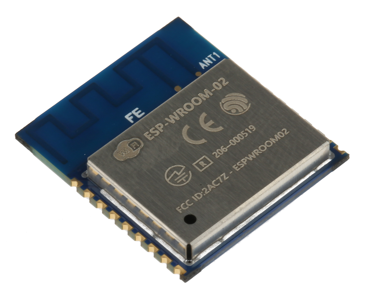 Espressif ESP-WROOM-02 2.5 to 3.6V WiFi Module, 802.11b, 802.11g, 802.11n GPIO, HSPI, I2C, I2S, IR, PWM, UART