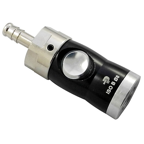 Legris Anodised Aluminium, Nickel Plated Brass Female Pneumatic Quick Connect Coupling, M8 Hose Barb