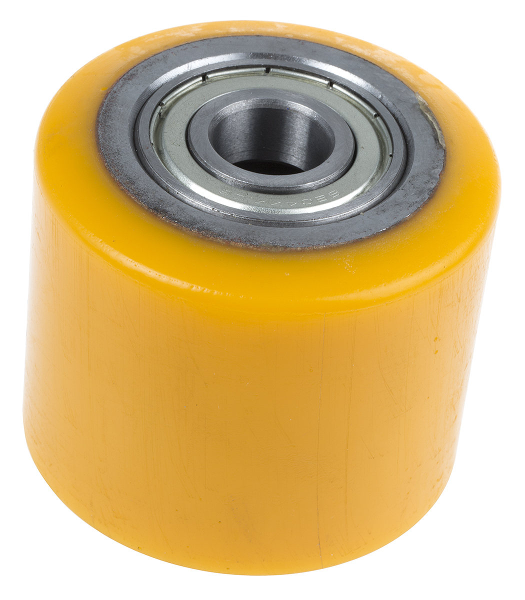 Guitel Hervieu Grey, Yellow Polyurethane Abrasion Resistant Trolley Wheel, 600kg