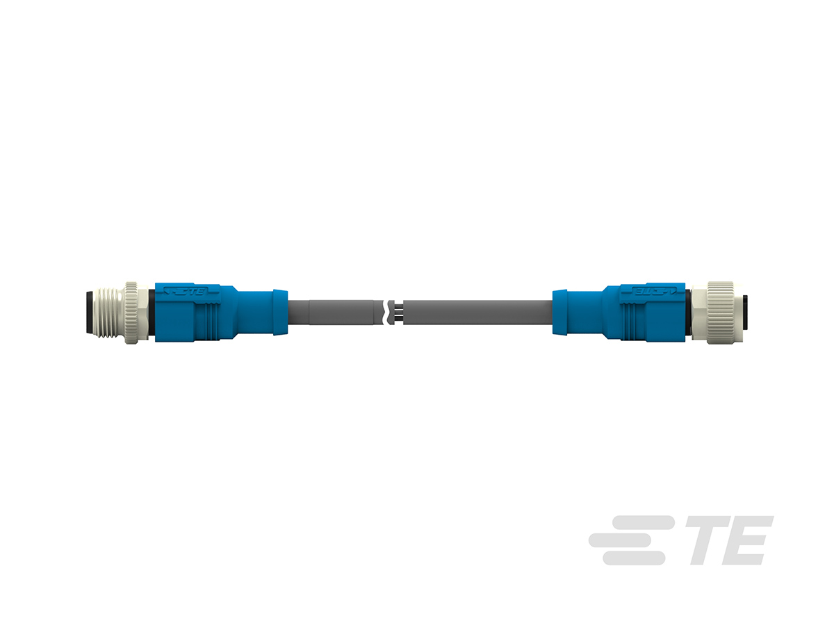 TE Connectivity Male/Female 5 way M12 to 5 way M12 Sensor Actuator Cable, 500 mm