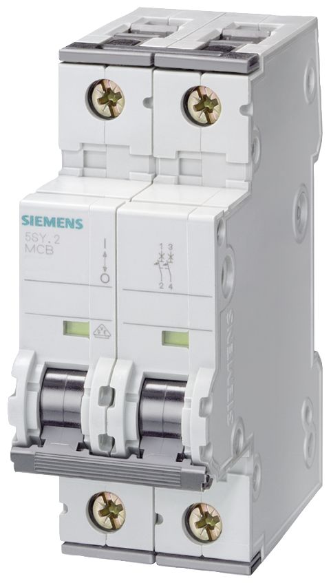 Siemens Sentron 5SY4 MCB, 1+N, 25A Curve C, 230V AC, 10 kA Breaking Capacity