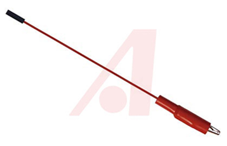 Mueller Electric Crocodile Clip Lead, 3.5A, 1 kV, Red, 600mm Lead Length