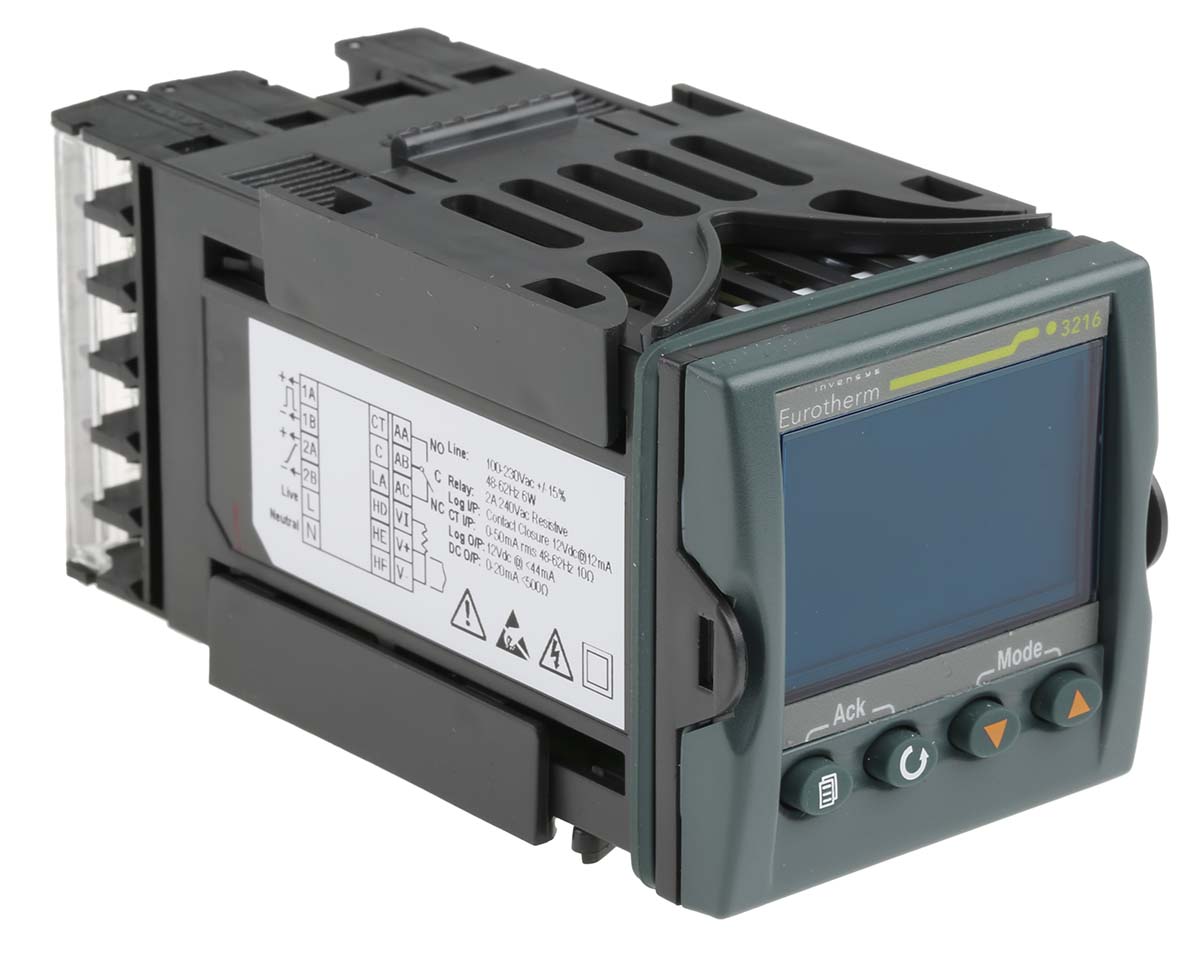 Eurotherm 3216 PID Temperature Controller, 48 x 48 (1/16 DIN)mm, 3 Output Analogue, Changeover Relay, Logic, Relay, 85
