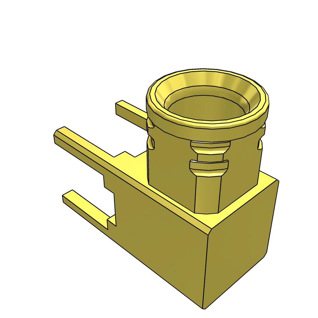 Samtec MMCX7 Series, Jack PCB Mount MCX Connector, 75Ω, Through Hole Termination, Right Angle Body