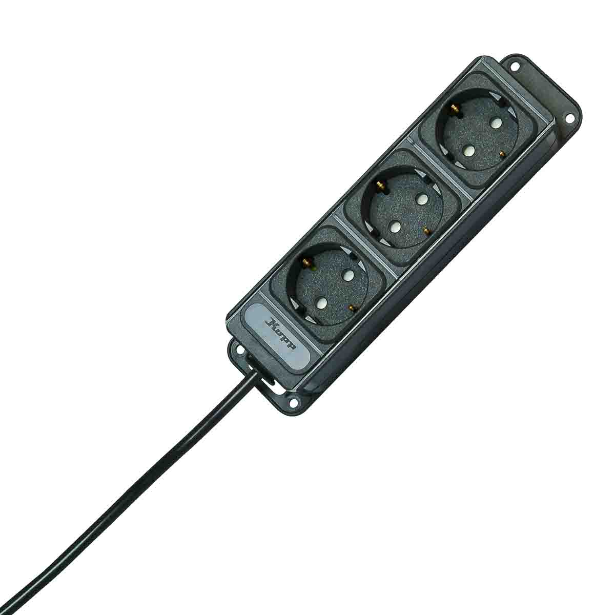 Kopp 1m 3 Socket Extension Lead, 250 V